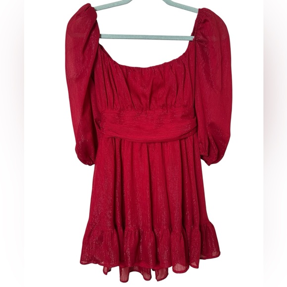 Lucy in the Sky Vibrant Red Dress - Picture 1 of 6